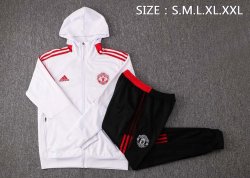 Giacca Cappuccio Manchester United 2022 Bianco