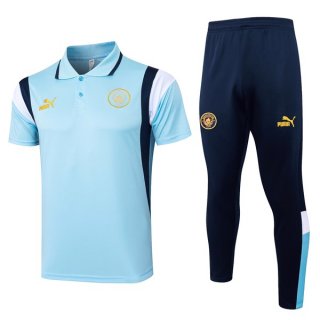 Polo Manchester City Set Completo 2024/25 Blu